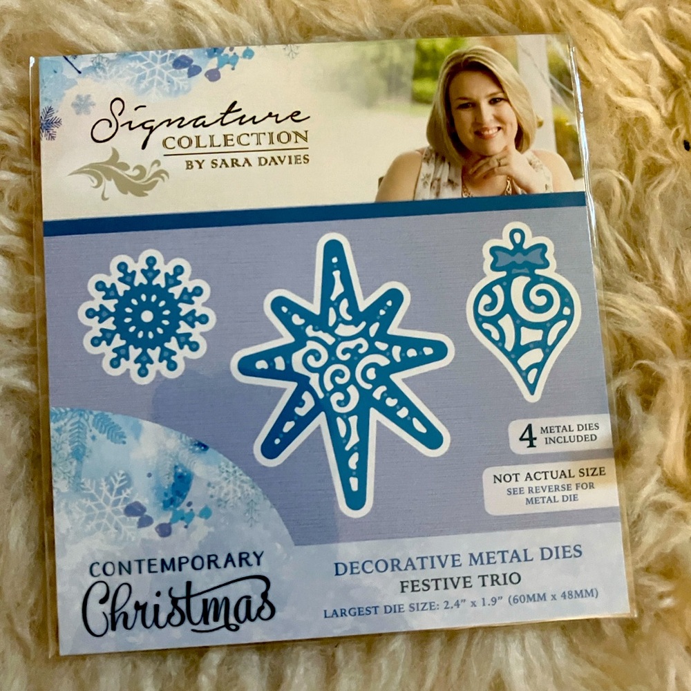 Car Paper Metal Die Cuts 4 Contemporary Christmas Sara Davies